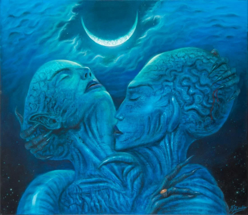 Konstantyn Plotnikow (b. 1991) Kiss under the moon