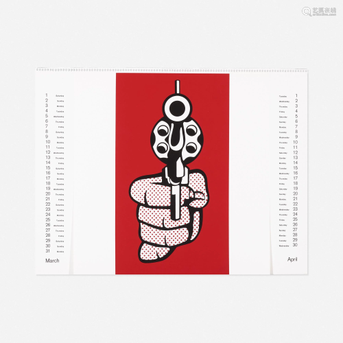 Roy Lichtenstein, Pistol (from Multiples Calendar)