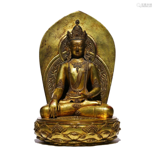 Chinese Gilt-Bronze BuddhStatue