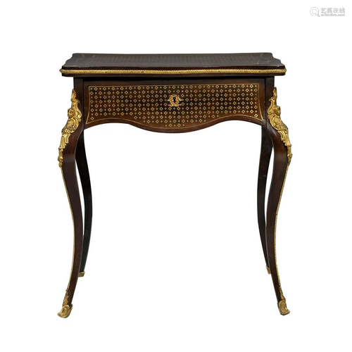 18th C Napoleon the Third Period Gilt-Bronze Ebony Desk