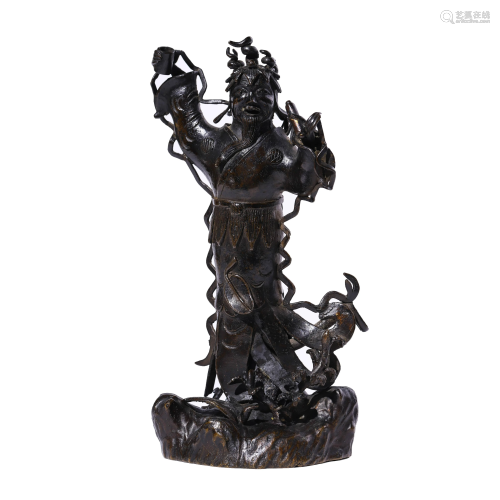Chinese Bronze Taoism Statue