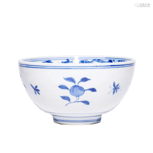 Chinese Porcelain Blue & White Bowl