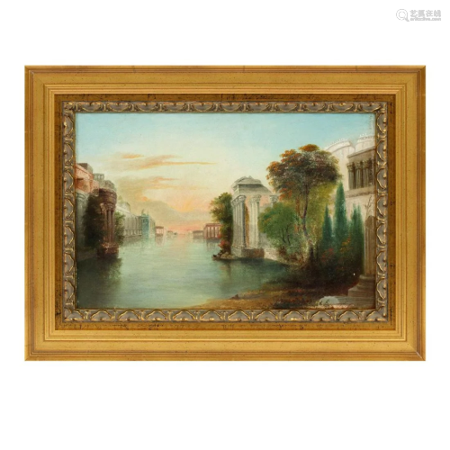 19th C Oli Painting of Venice