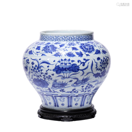 Chinese Porcelain Blue & White Jar