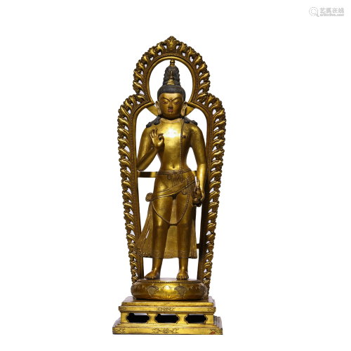 Chinese Gilt-Bronze BuddhStatue