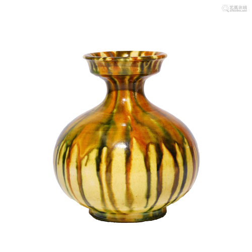 Chinese Porcelain Tri-Color Vase
