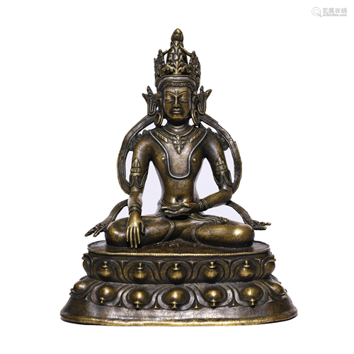 Chinese  Gilt-Bronze Sakyamuni Statue