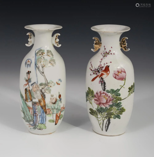 Pair of vases. China, Ming Period, late 19th century.