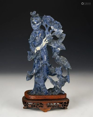 Fairy figure. China, 20th century. Lapis lazuli carved