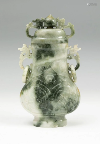 Perfumer China, early 20th century. Jade veined-hard