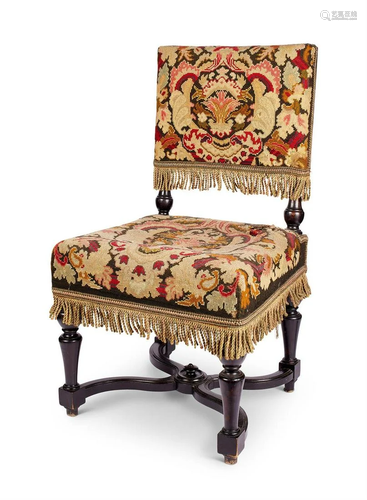 A WILLIAM AND MARY STYLE SIDE CHAIR, 20TH CENTURY