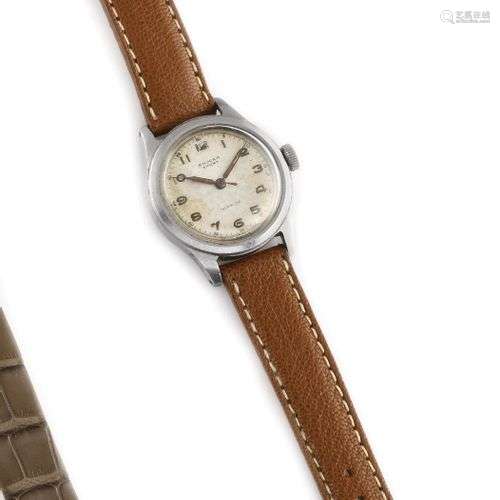 ENICAR Sport Vers 1940. Montre bracelet en acier inoxydable,...