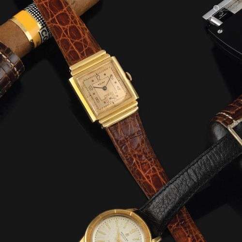 ROLEXVers 1940.Montre bracelet en or jaune 750/1000 de style...