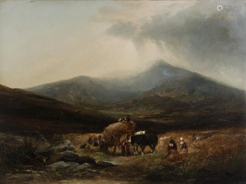 EDWARD CHARLES WILLIAMS Landscape with peasants and
