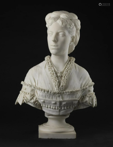 ALFONSO BALZICO Bust of a noblewoman with honor.