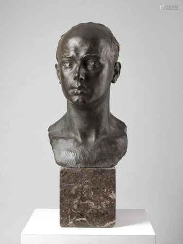 TORQUATO TAMAGNINI Male portrait bust.