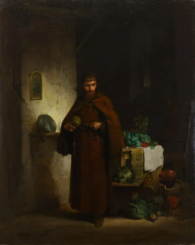 GIUSEPPE MAZZA Interior with friar.