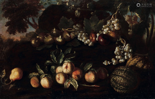 Scuola romana del XVII secolo, Nature morte con frutti