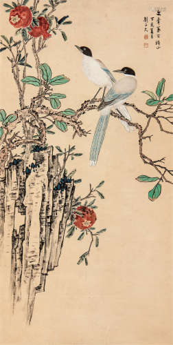 刘子久（1891-1975）    双喜临门