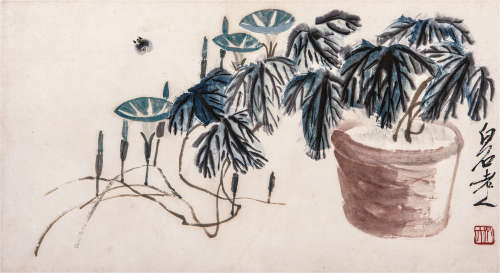 齐白石（1864-1957）    庭院小景
