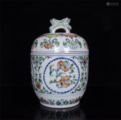 A Chinese Dou-Cai Porcelain Jar