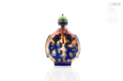 Botella de rapé de cristal de Pekín, dinastía Qing (1644-191...
