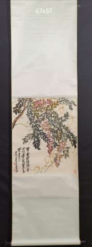 chinese wu changshuo's flower painting