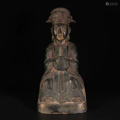 chinese bronze taoist figure