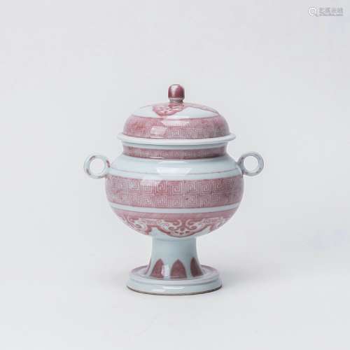 chinese underglaze red porcelain altar vase