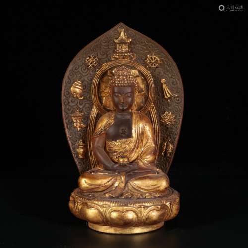chinese coloured glazed buddha