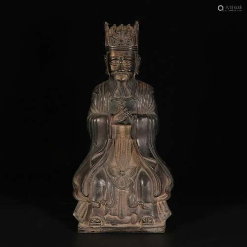 chinese bronze taoist figure