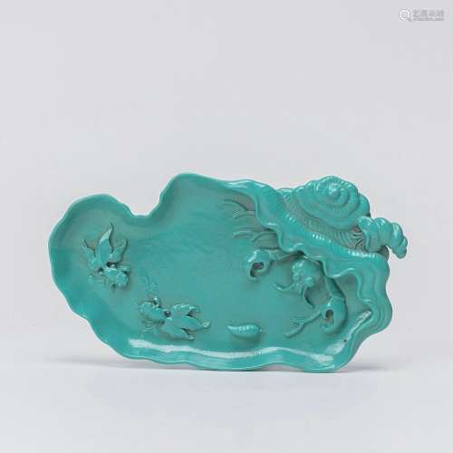 chinese green glazed porcelain washer