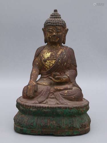 chinese iron buddha statue