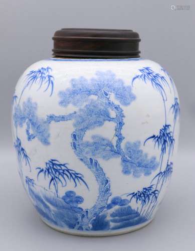 chinese Blue and white procelain jar