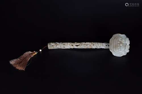 chinese hetian jade ruyi scepter