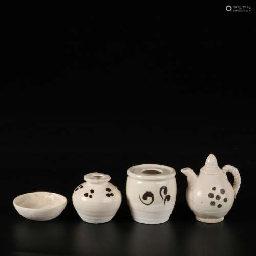 a group of chinese dangyang valley kiln vases