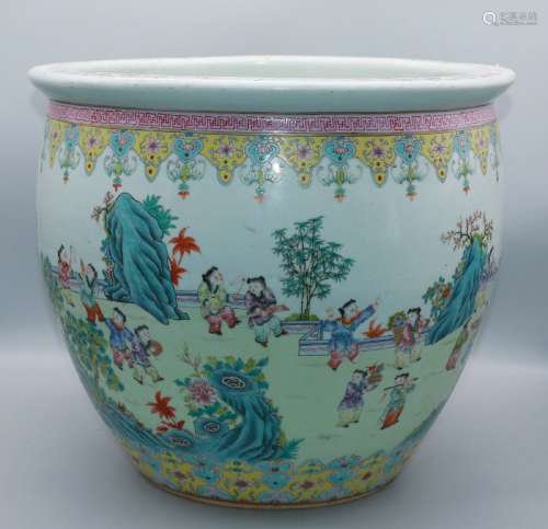 chinese famille rose porcelain large jar