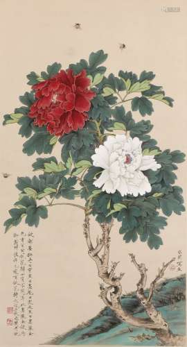 chinese yu feian's flower painting