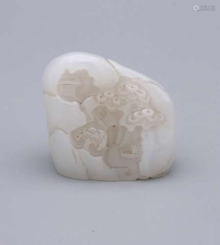 chinese white jade rockery ornament
