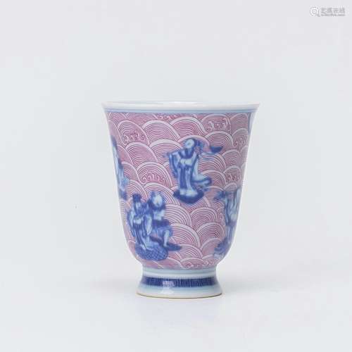 chinese blue and white porcelain cup