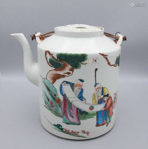 chinese large porcelain tea pot