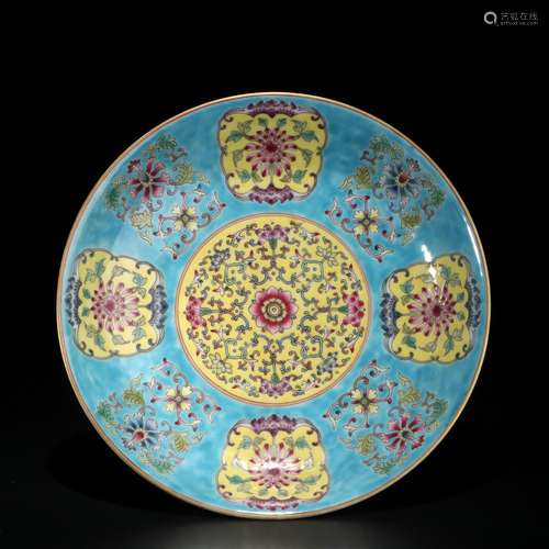 chinese famille rose porcelain dish