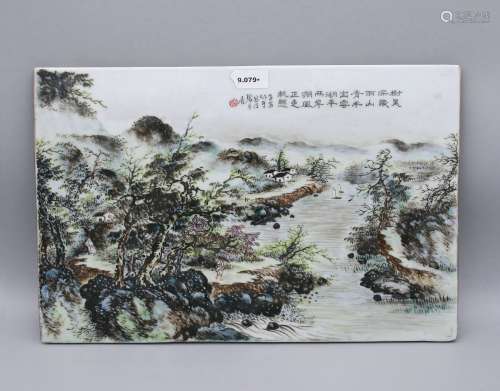 chinese Landscape pattern porcelain plaque