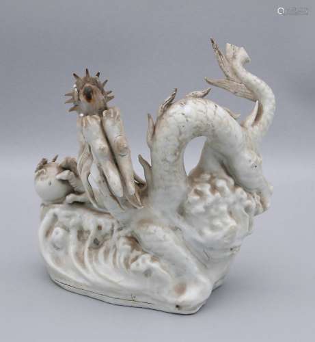 chinese Dragon shaped porcelain sculpture