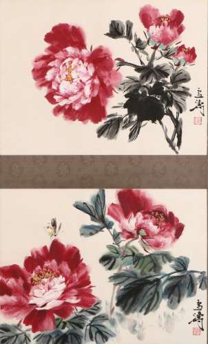 chinese wang xuetao's flower painting
