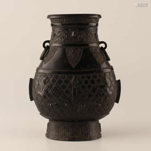 銅　遊環花瓶