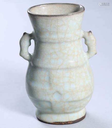 A Ge Type Double-Eared Vase, Hu