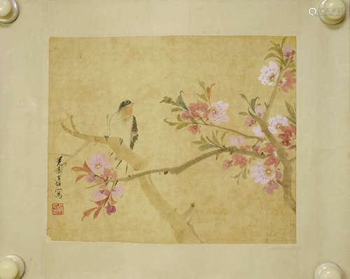 A Chinese Flower And Bird Painting, Zhu Cheng Mark