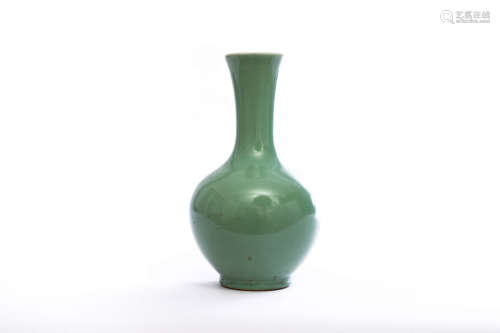 A Longquan Kiln Green Enameled Globular Vase