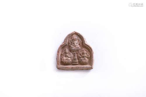 An Archaistic Pottery Buddha Plaque